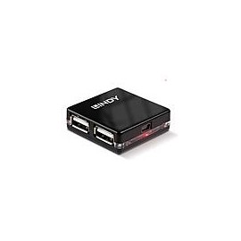Lindy Hub 42742 USB 2.0 Mini 4 Puertos Negro